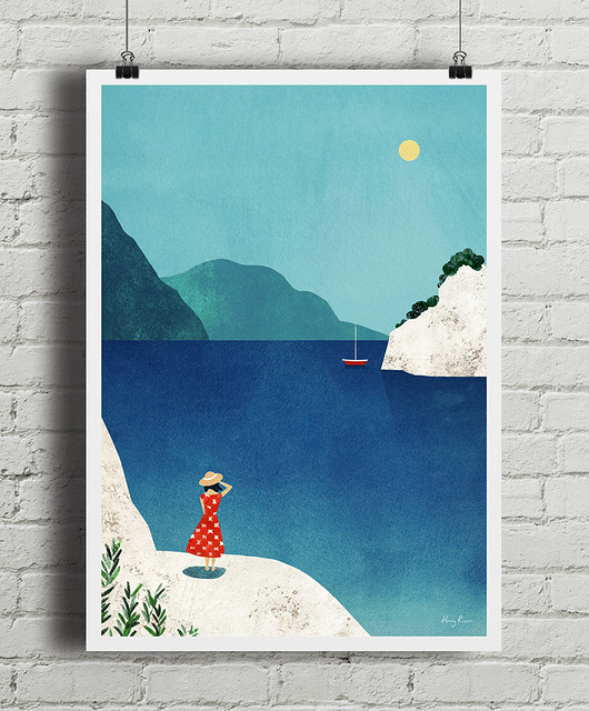 plakaty Plakat Morze Śródziemne - skaliste wybrzeże Calanques