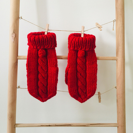 Rękawiczki wełniane / handmade woolissocool