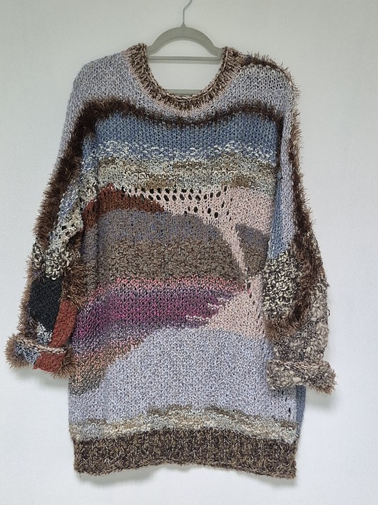 swetry damskie Unikatowy sweter- sukienka.