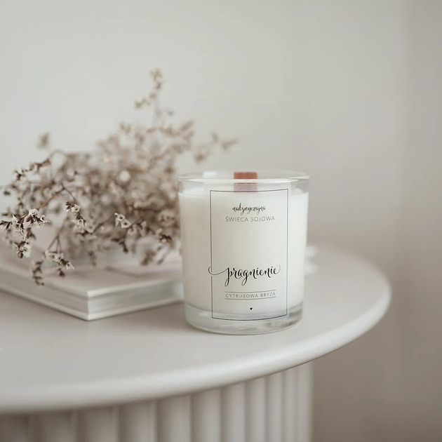 świeczniki i świece Świeca sojowa w szklance 180 ml - Pragnienie CYTRUSOWA BRYZA