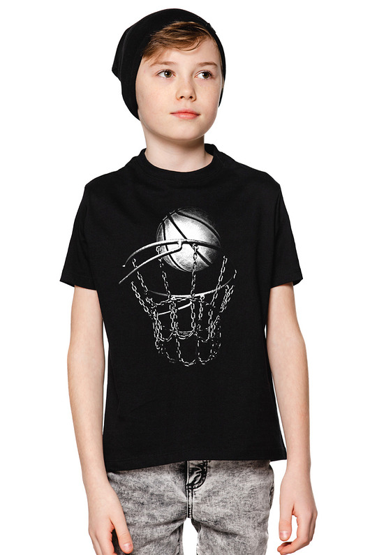 t-shirty dla chłopców T-shirt dziecięcy UNDERWORLD Streetball czarny