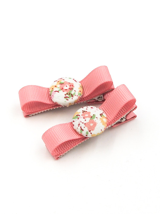 ozdoby do włosów dla dzieci Spinki do włosów  z guziczkiem Adele