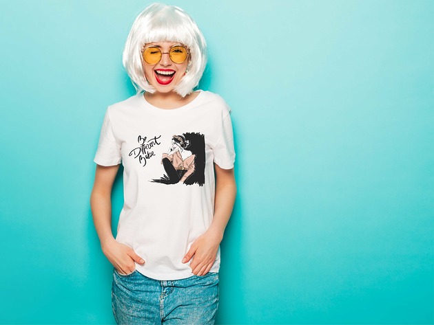 t-shirt damskie Koszulka organiczna z nadrukiem Be different Babe