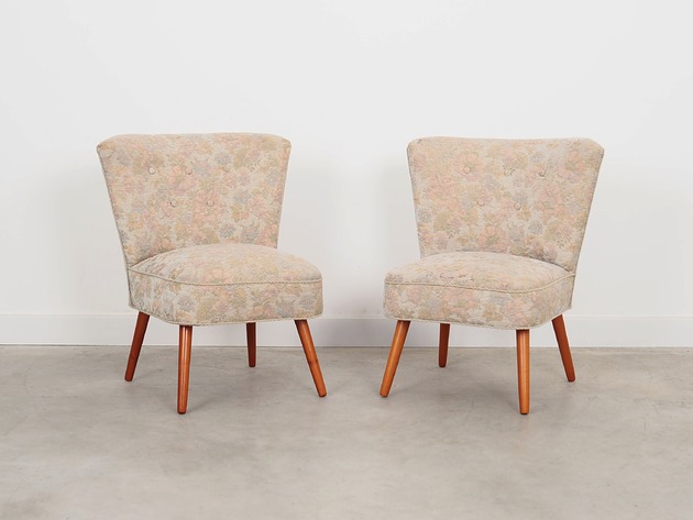 fotele Komplet dwóch foteli bukowych, duński design, lata 70, produkcja: Dania