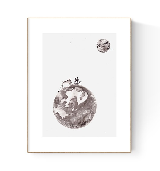 grafiki i ilustracje Grafika 21X30 malowana ręcznie na papierze