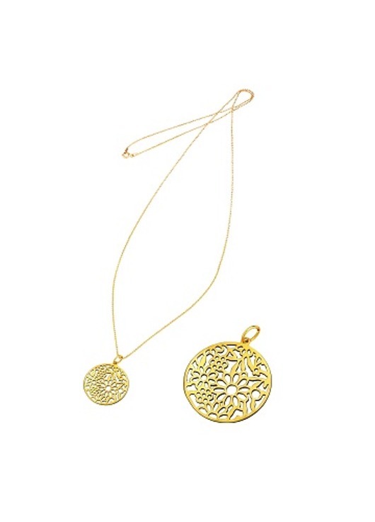 NASZYJNIK 90CM Z MEDALIONEM- SREBRO 925 POZŁACAN Coccola JEWELLERY