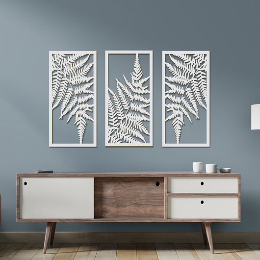 inne Tryptyk Panele FERN, Komplet 3 szt
