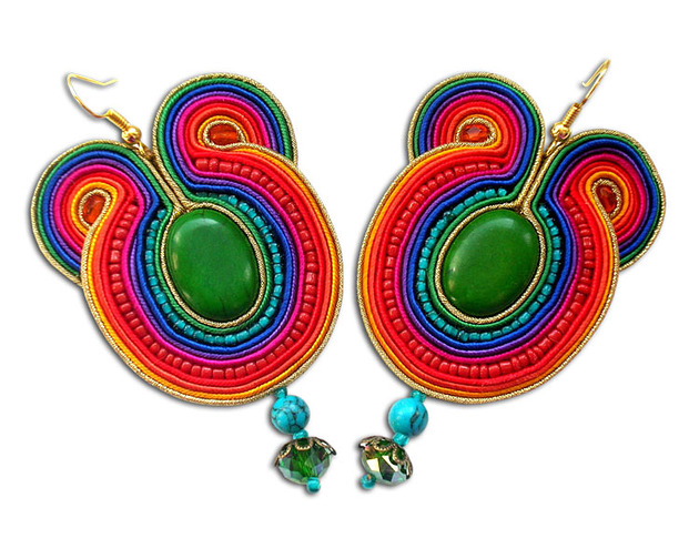 kolczyki soutache Sutaszowe kolczyki SAULT