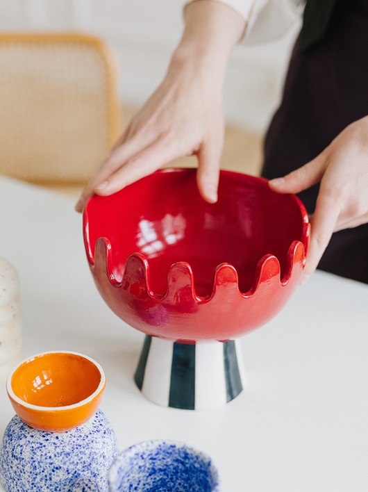 patery i talerze Patera SCALLOP red