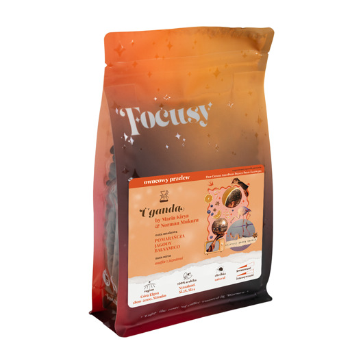 kuchnia - różne Kawa ziarnista UGANDA by Maria Kirya & Norman Mukuru  owocowy przelew 250 g