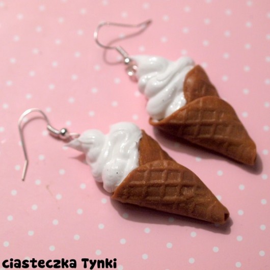kolczyki lody włoskie ciasteczkatynki