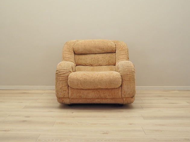 fotele Fotel beżowy, włoski design, lata 60, produkcja: Włochy