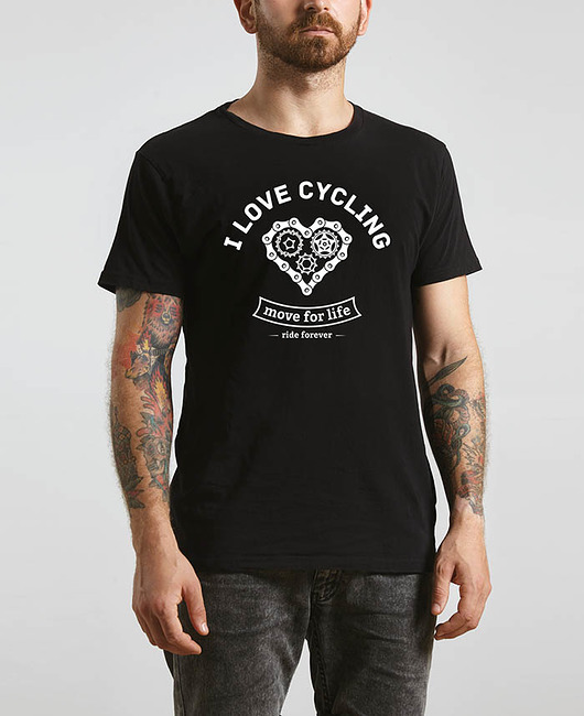 t-shirty męskie Koszulka T-SHIRT.  I love cycling