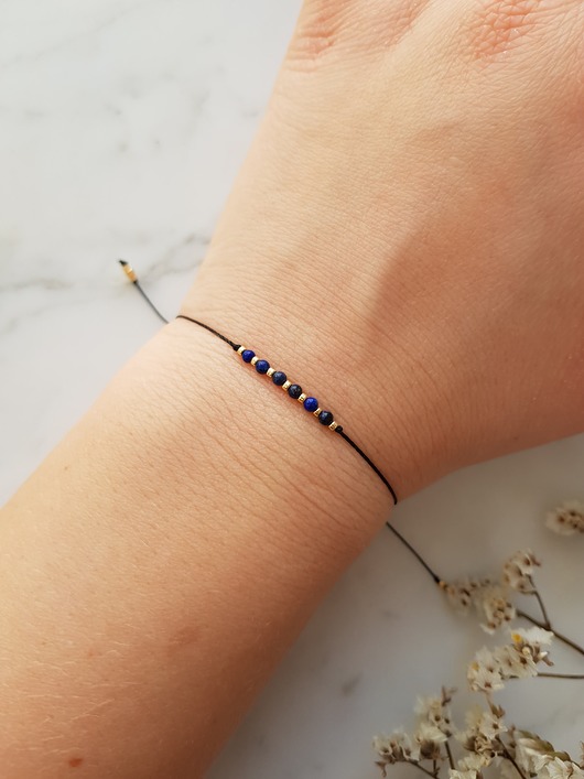 Lapis lazuli bransoletka na sznurku Magneska