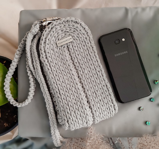 etui na telefon Torebka - case na telefon Phases, szary