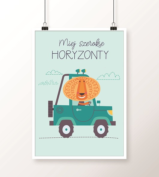 obrazy i plakaty do pokoju dziecięcego Plakat Szerokie horyzonty