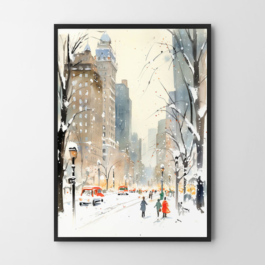plakaty Plakat Zaśnieżony Nowy Jork