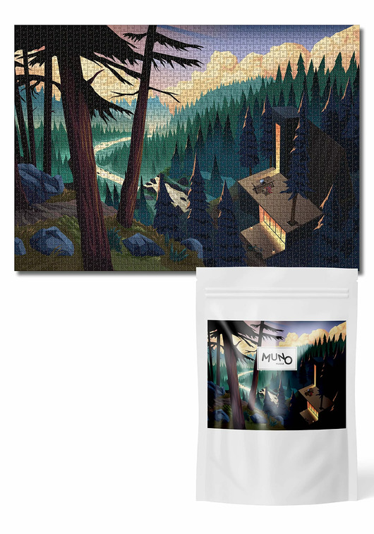 puzzle dla dzieci Puzzle 2000 "Forest Retreat" by Michał Adamiec w papierowym woreczku