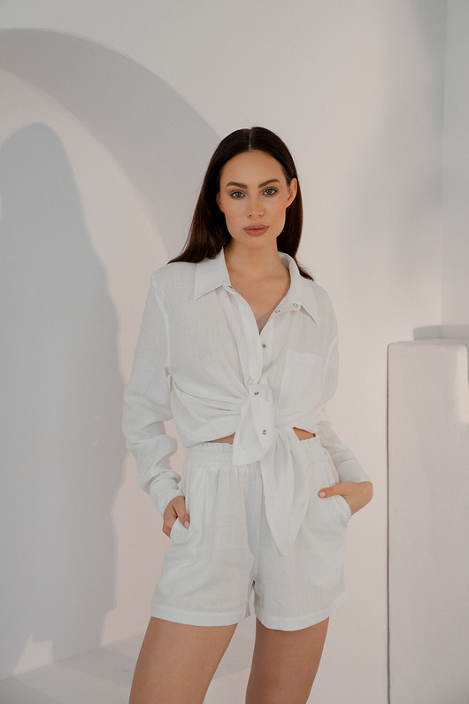 szorty damskie Spodenki Nusa White