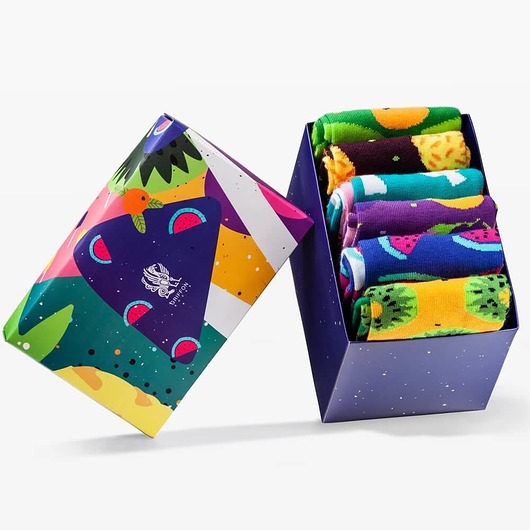 skarpetki damskie Zestaw Kolorowych Skarpet - Fresh Box - 6 Par