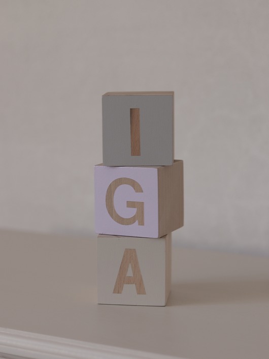 klocki i zabawki drewniane Klocki drewniane z imieniem  dla dziewczynki