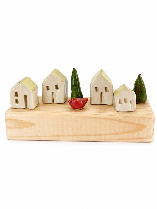 figurki i rzeźby Dekoracja domki ceramiczne
