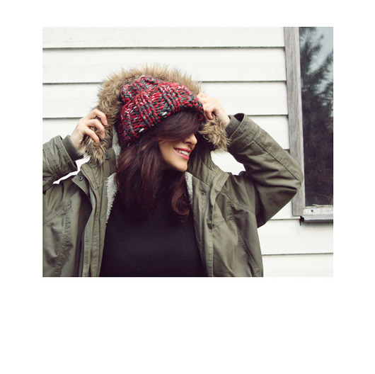 Czapka beanie  handmade melanż Mademoiselle Patrini
