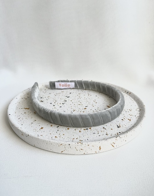 opaski do włosów Rogalikowa opaska Silver slim