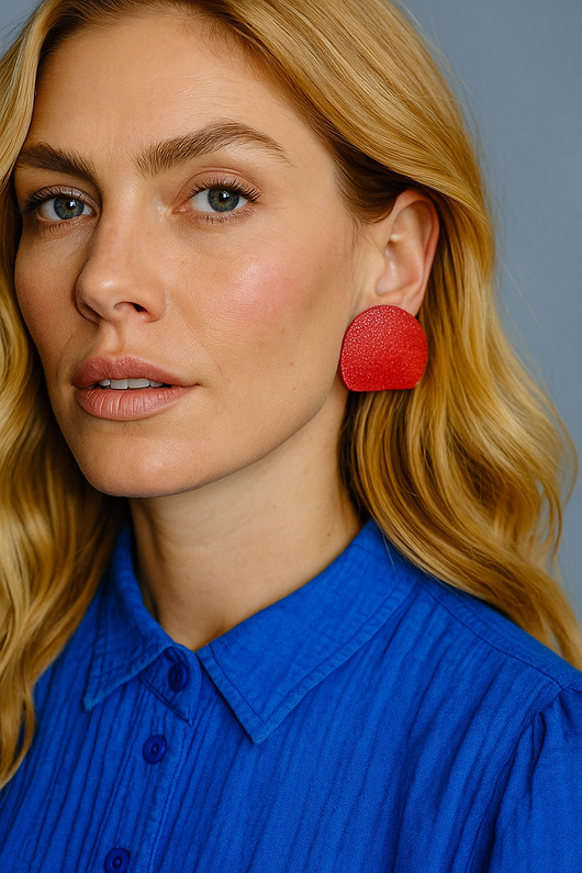 kolczyki - inne 80s . fiery red sunset