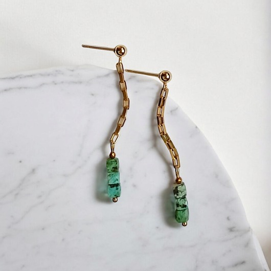 kolczyki z kamieniami LIMITOWANE kolczyki: turkus : long