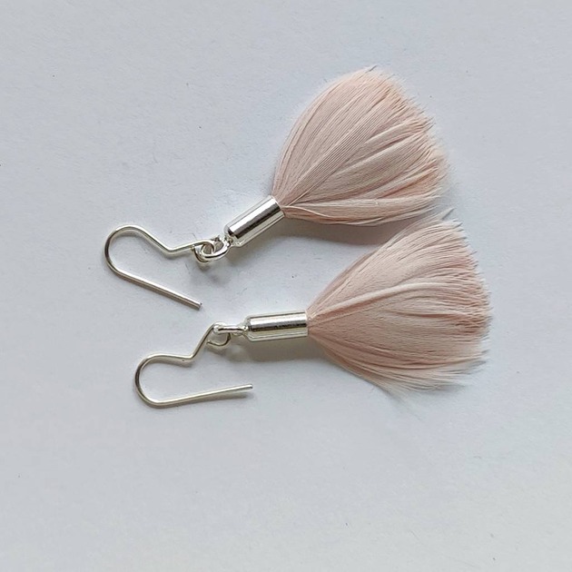 kolczyki z piórami PIÓRKO kolczyki