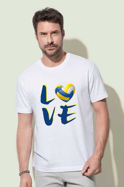 Koszulka organiczna z nadrukiem Love Volleyball ART ORGANIC