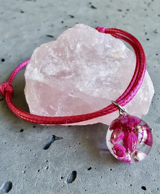 Bransoletka sznurkowa z wrzoścem Grol Jewellery