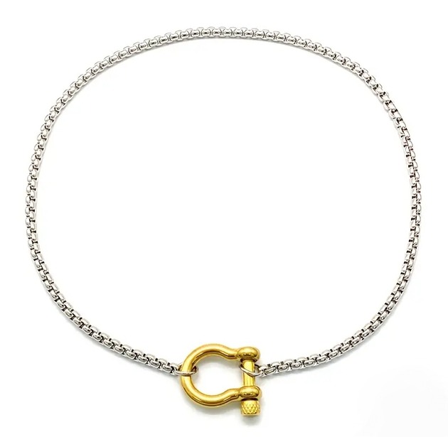 naszyjniki - inne Naszyjnik z ozdobnym zapięciem