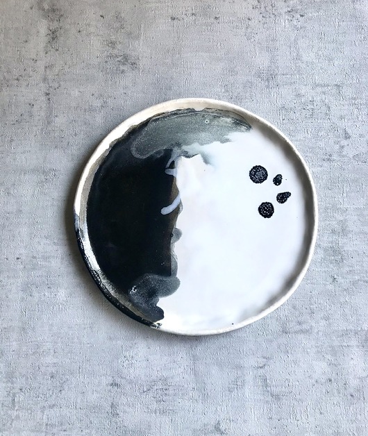 talerz lunchowy black ink Projekt Ładniej