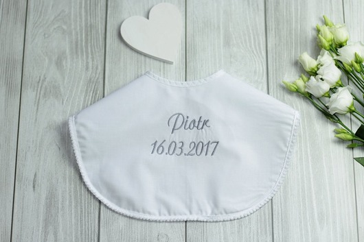 Szatka do chrztu z imieniem Grey nonino