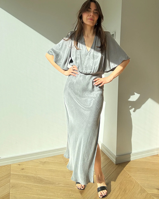 sukienki midi damskie Sukienka Power silver