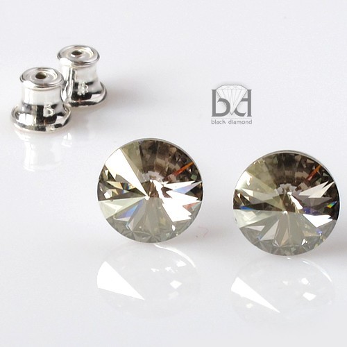 Sztyfty kryształ Swarovski (8,2 mm) Black Diamond