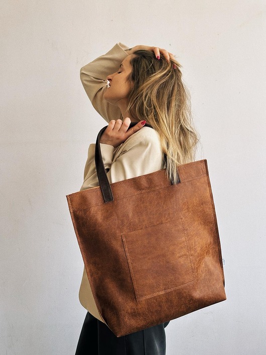 torby na ramię Torba Mr M Vintage ruda skóra naturalna
