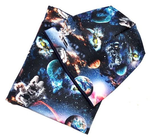 czapki dziecięce Komplet _ czapka BEANIE i komin_KOSMOS NASA