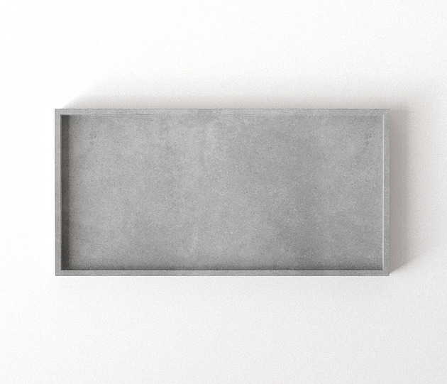 deski do krojenia i tace Taca betonowa prostokątna szara 15x30 cm