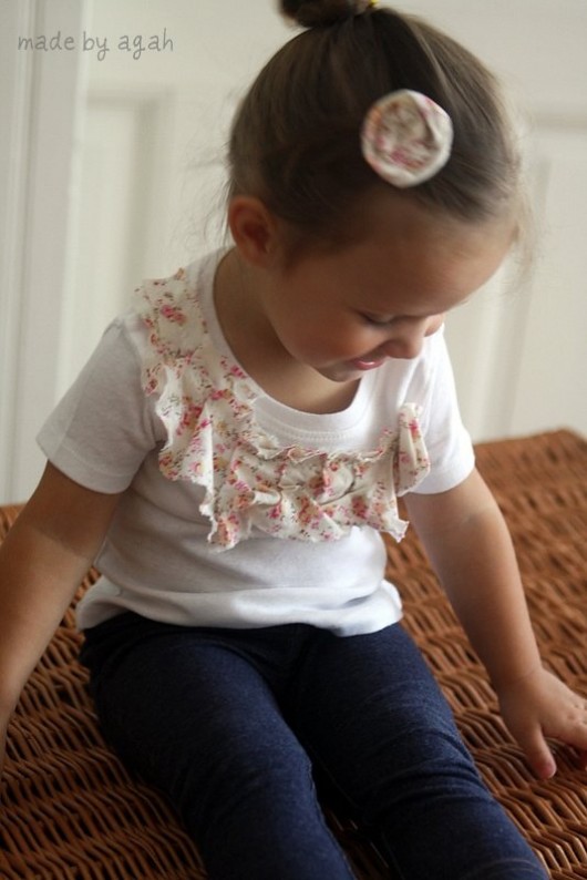 1.5 - 2 Floral Ruffle w komplecie ze spinką made by agah