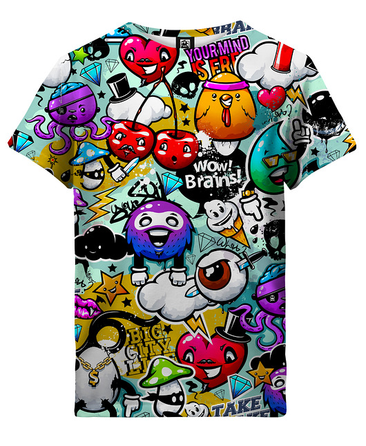 t-shirty dla dziewczynki T-shirt Girl DR.CROW Graffiti Bizarre