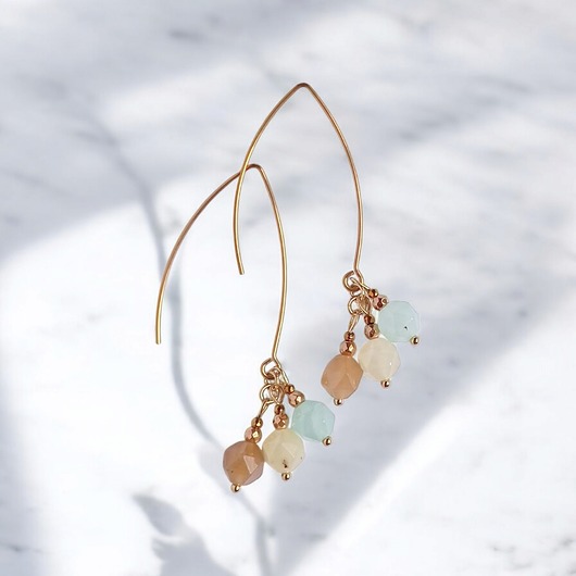 kolczyki z kamieniami Długie kolczyki : SPRING collection: JADEIT II