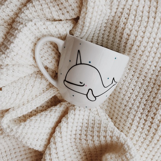 Narwal w kropki 350ML my mug company