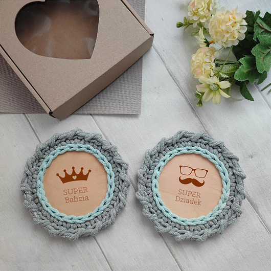 kuchnia - różne Podkładki pod kubek Dzień Babci i Dziadka