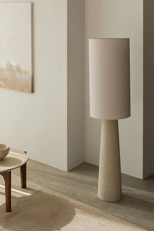 lampy podłogowe Lampa podłogowa Loana z lnu i włókna szklanego 140 cm