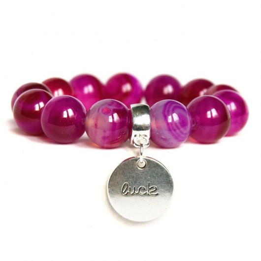 FUCHSIA pink - agat DUUUŻE kule NA SZCZĘŚCIE :) kaktusia