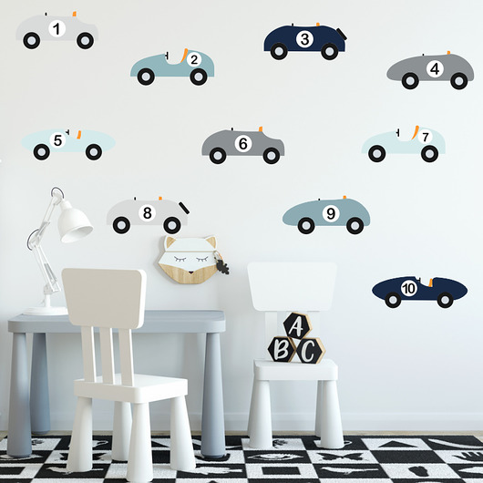 naklejki ścienne do pokoju dziecka AUTKA SAMOCHODY CARS naklejki ścienne