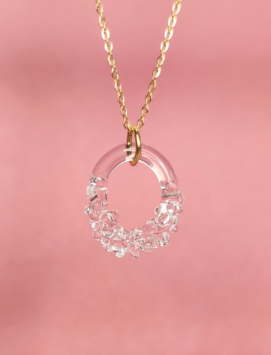 wisiory Szklany owalny wisiorek "Crystal II"